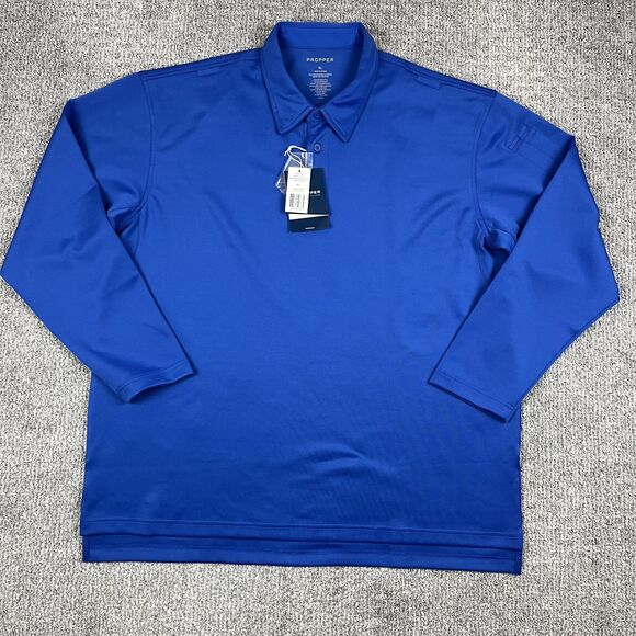 Propper Polo Shirt Mens XL Cobalt Blue Performance Long Sleeve Tactical - Picture 1 of 6